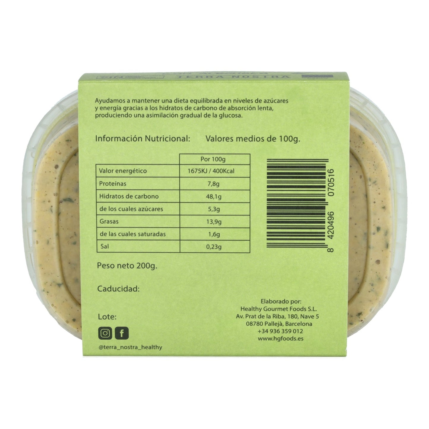 HUMMUS BIO ALBAHACA 200 G